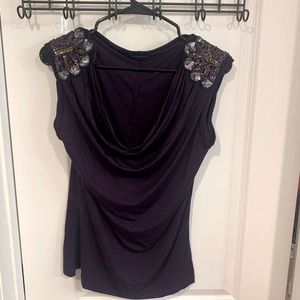 Purple Sequin Detail Top